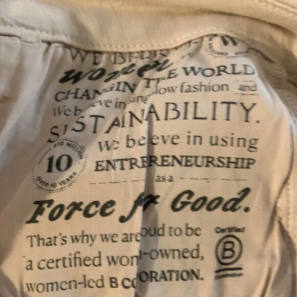 Frank & Eileen Sligo Cropped Italian Performance Skinny Jeans Sand Size 26 New - Picture 11 of 14